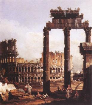 貝爾納多 貝洛托 Capriccio with the Colosseum